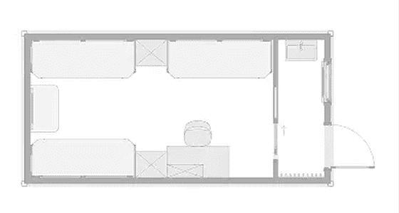 Вагон-дом жилой на 6 мест, 3х6 м