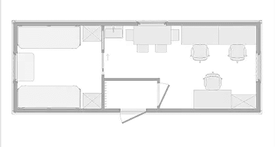 Вагон-дом жилой, офис 2,44х8х2,64