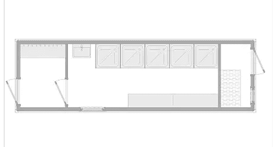 Душевая с ёмкостью 2,44х8 м